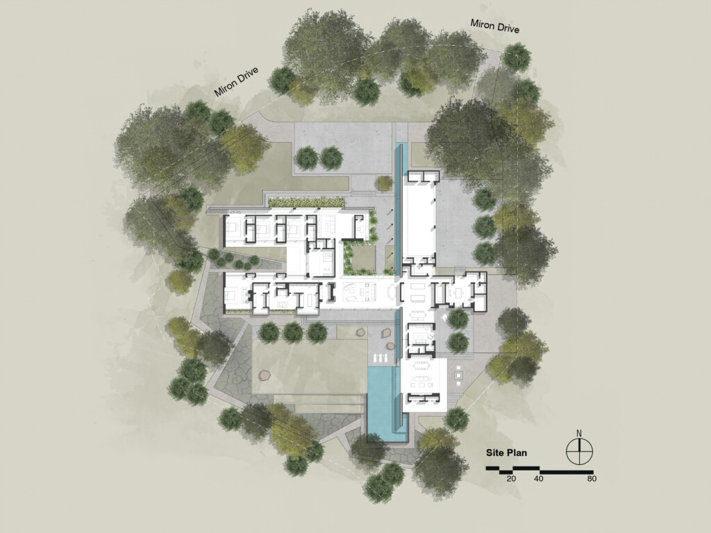 032 Preston Hollow Brutalist Architecture Residence Dallas TX USA  - Brutalist House Floor Plan