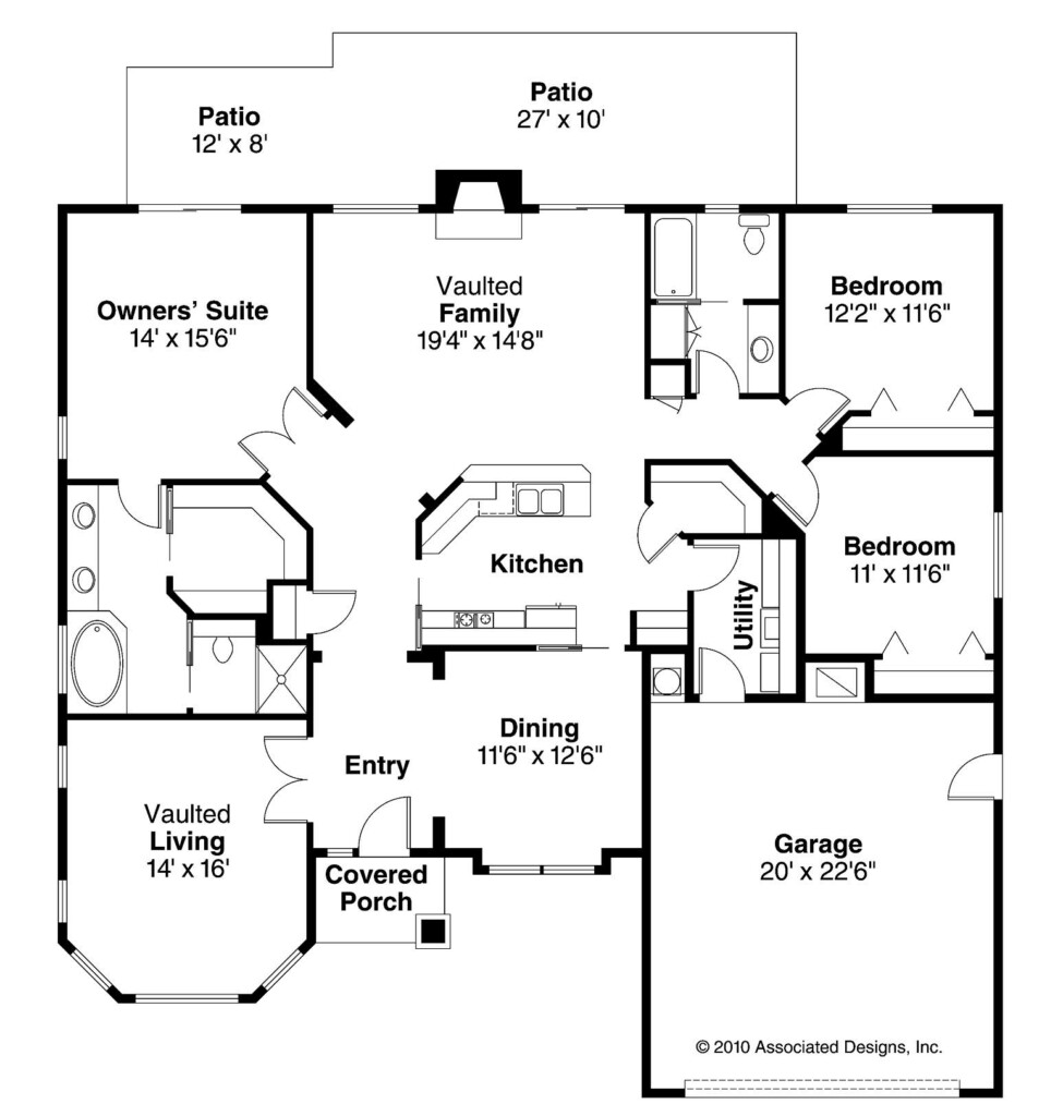 1 Story Home With 3 Bedrooms 2025 Sq Ft House Plan 108 1235 - House Floor Plans 1 Story