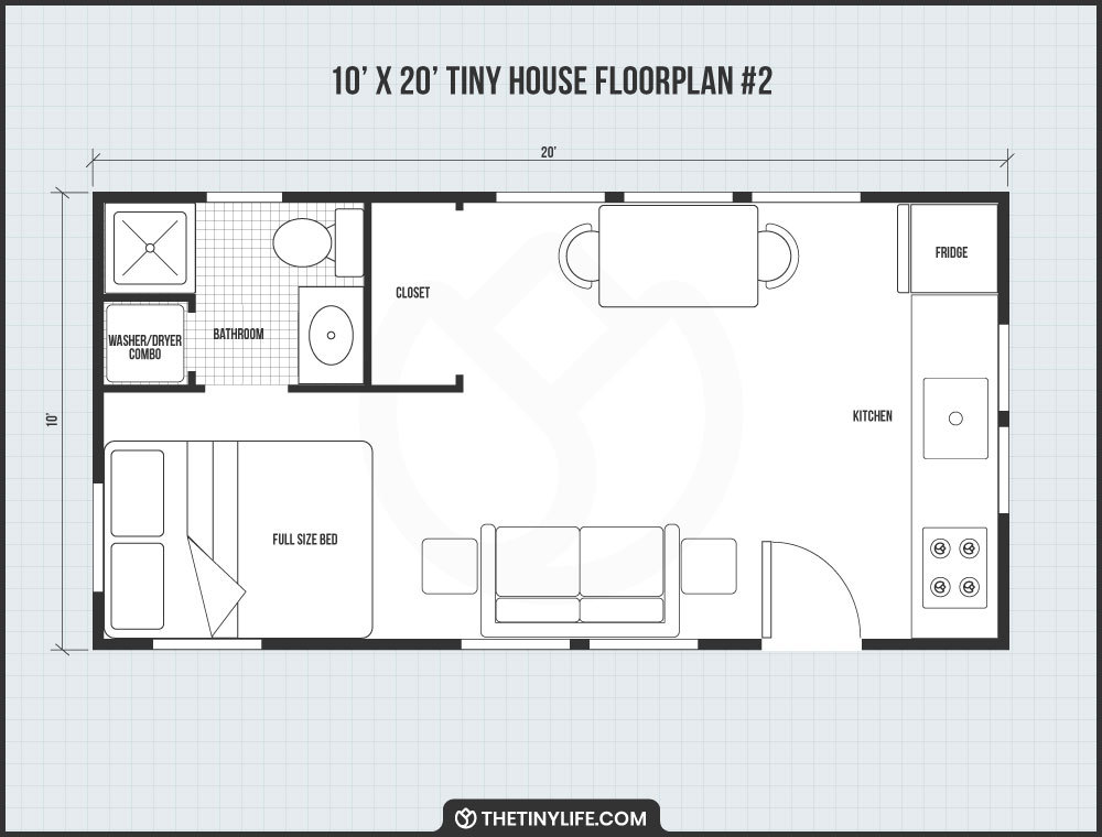 10 X 20 Tiny Home Designs Floorplans Costs And Inspiration The Tiny  - Create A Tiny House Floor Plan