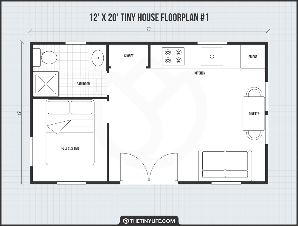 12 X 20 Tiny Home Designs Floorplans Costs And More The Tiny Life - Tiny House Floor Plans 12X20