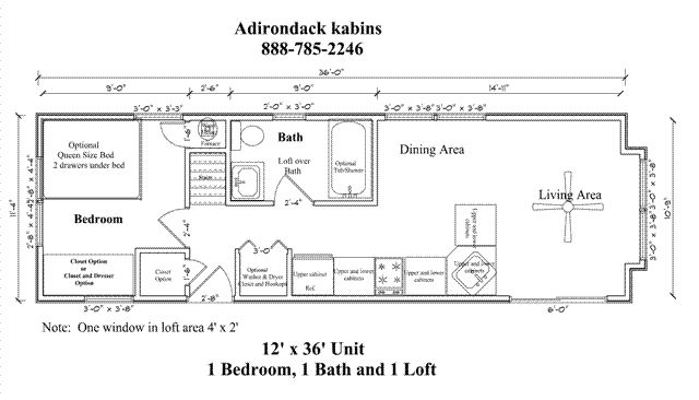 12x36 1 bedroom Tiny Houses Plans With Loft Small House Blueprints  - 12X36 Tiny House Floor Plans