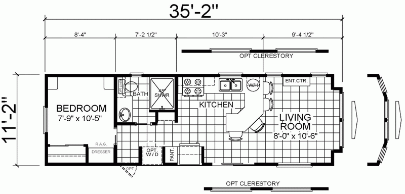 12x36 Tiny House Floor Plan We Both Wanted A Big Kitchen The  - 12X36 Tiny House Floor Plans