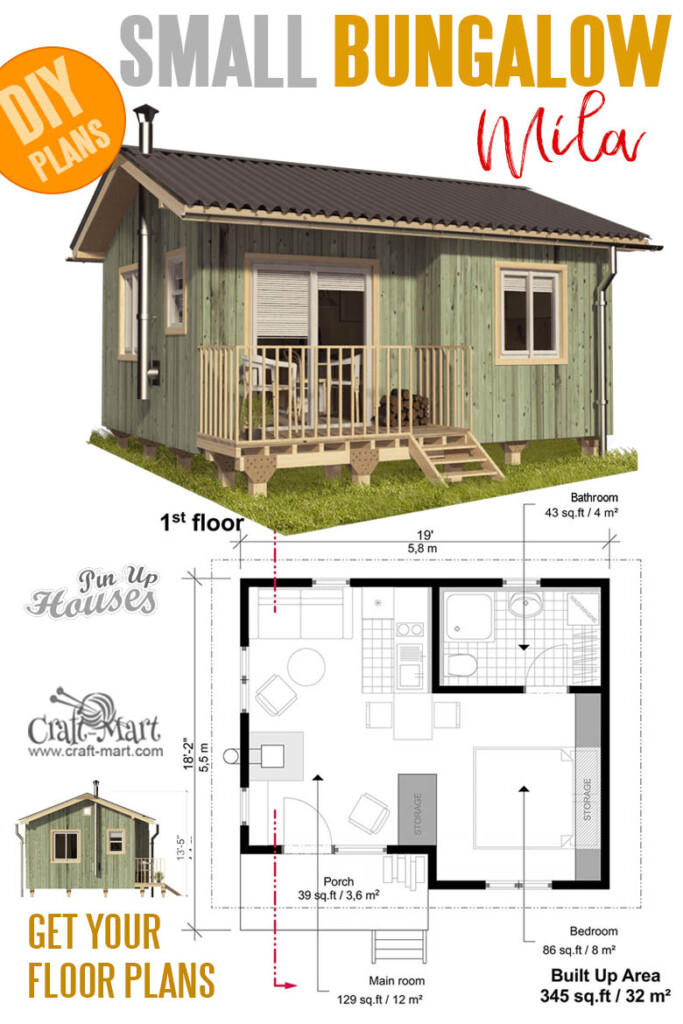 16 Cutest Small And Tiny Home Plans With Cost To Build Craft Mart - Low Cost Small House Design With Floor Plan