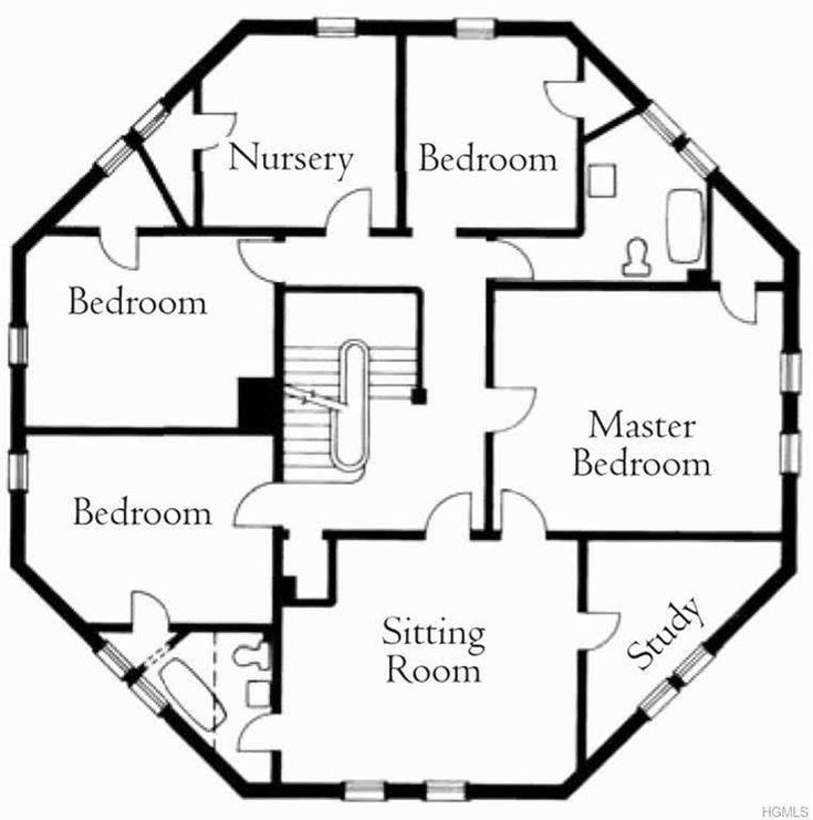 1860 Armour Stiner Octagon House In Irvington New York Captivating  - Armour-Stiner House Floor Plan