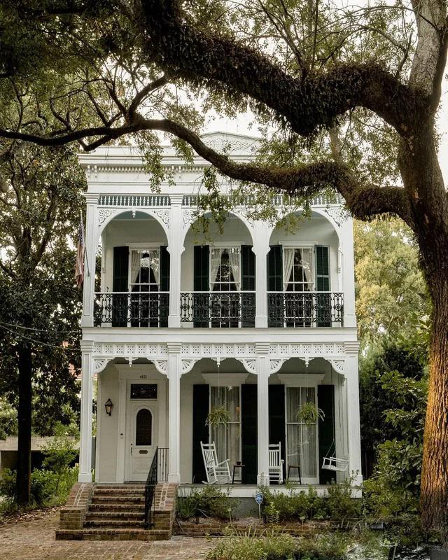 19th Century Double gallery House In New Orleans Louisiana R  - Double Gallery House Floor Plan