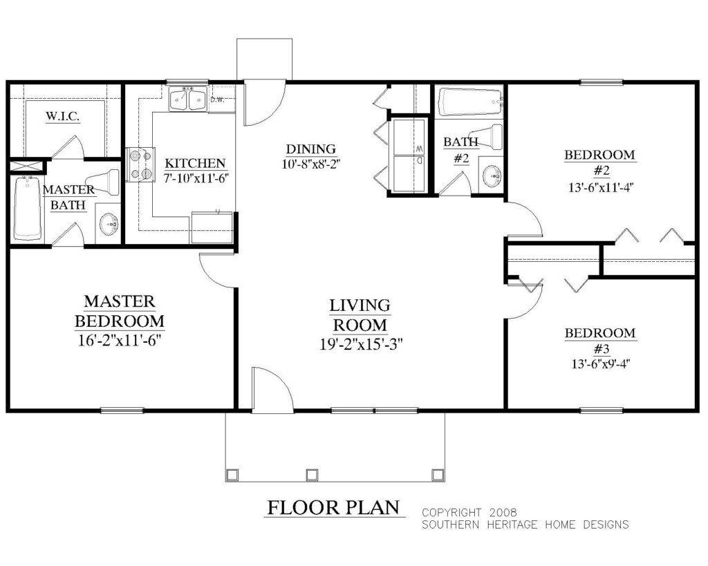 2 Bedroom 1200 Sq Ft House Plans Maximizing Space Aesthetic Appeal  - Floor Plan 1200 Sq Ft House