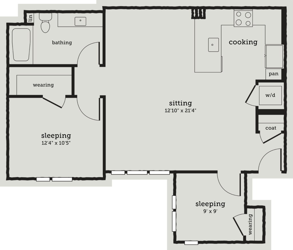 2 Bedroom Floor Plan With Dimensions Two Birds Home - Floor Plan For 2 Bedroom House