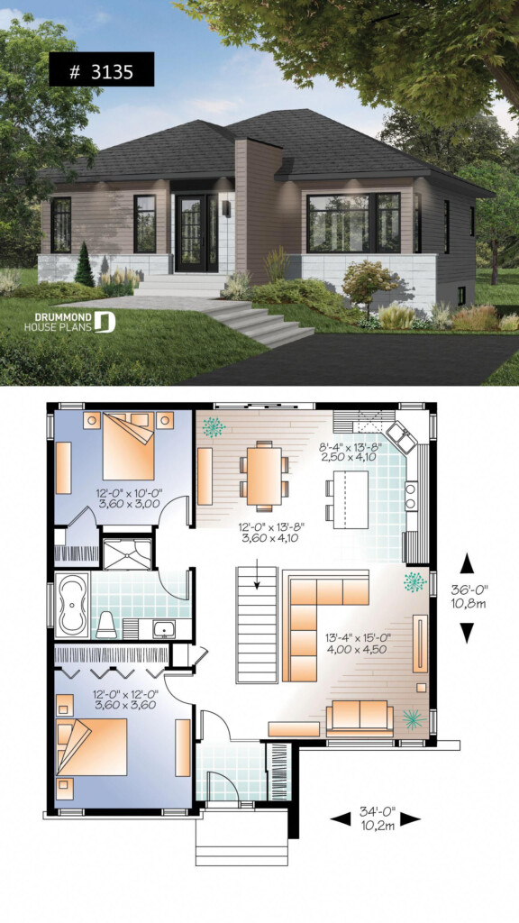 2 Bedroom House Plans Open Floor Plan With Garage Rudolph Tiffany - 2 Bedroom House Floor Plans With Garage