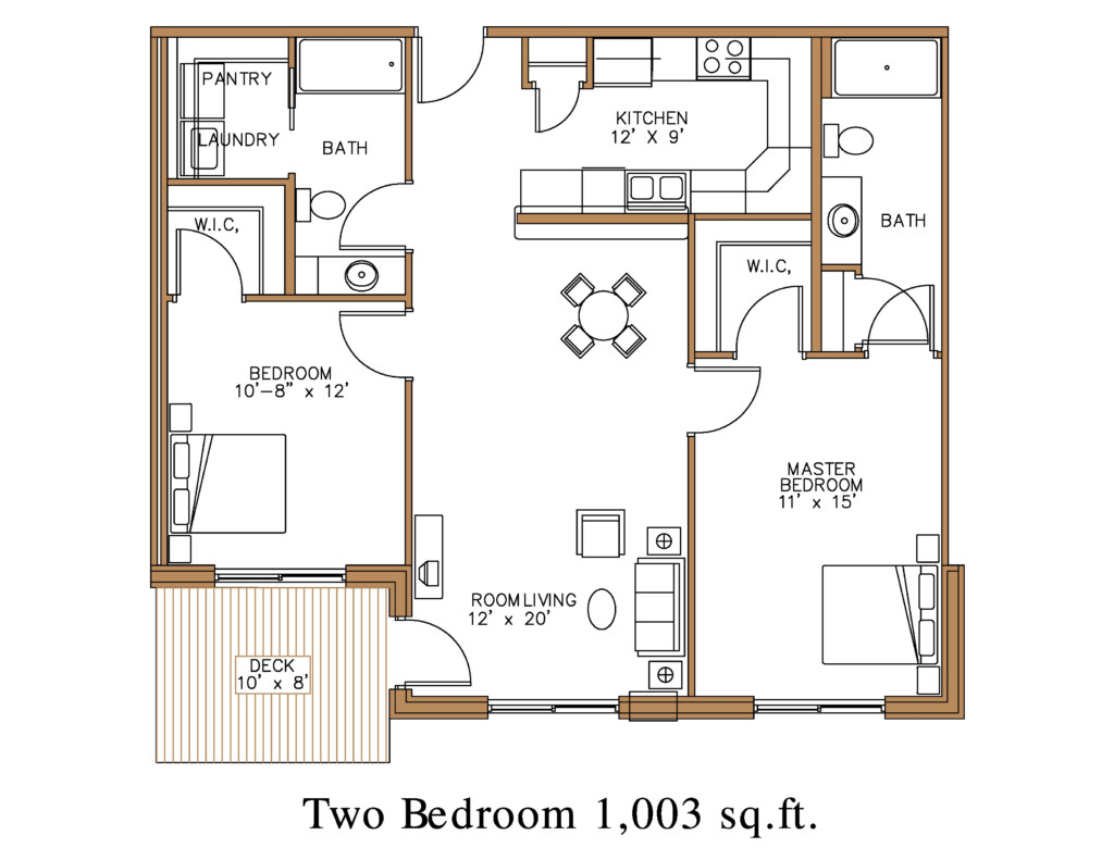 2 Room Floor Plan Floorplans click - Two Bedroom House Floor Plan