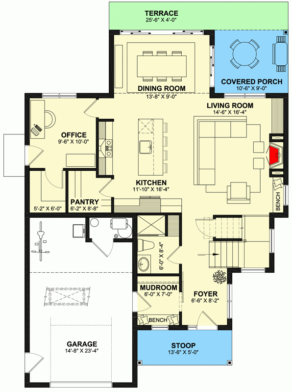 2 Story 3 Bedroom Modern Farmhouse With Dual Access Mudroom And A Main  - House With Mudroom Floor Plans