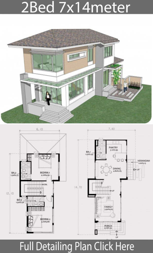 2 Story House Plans For Small Spaces House Plans - 2 Storey Small House Design With Floor Plan