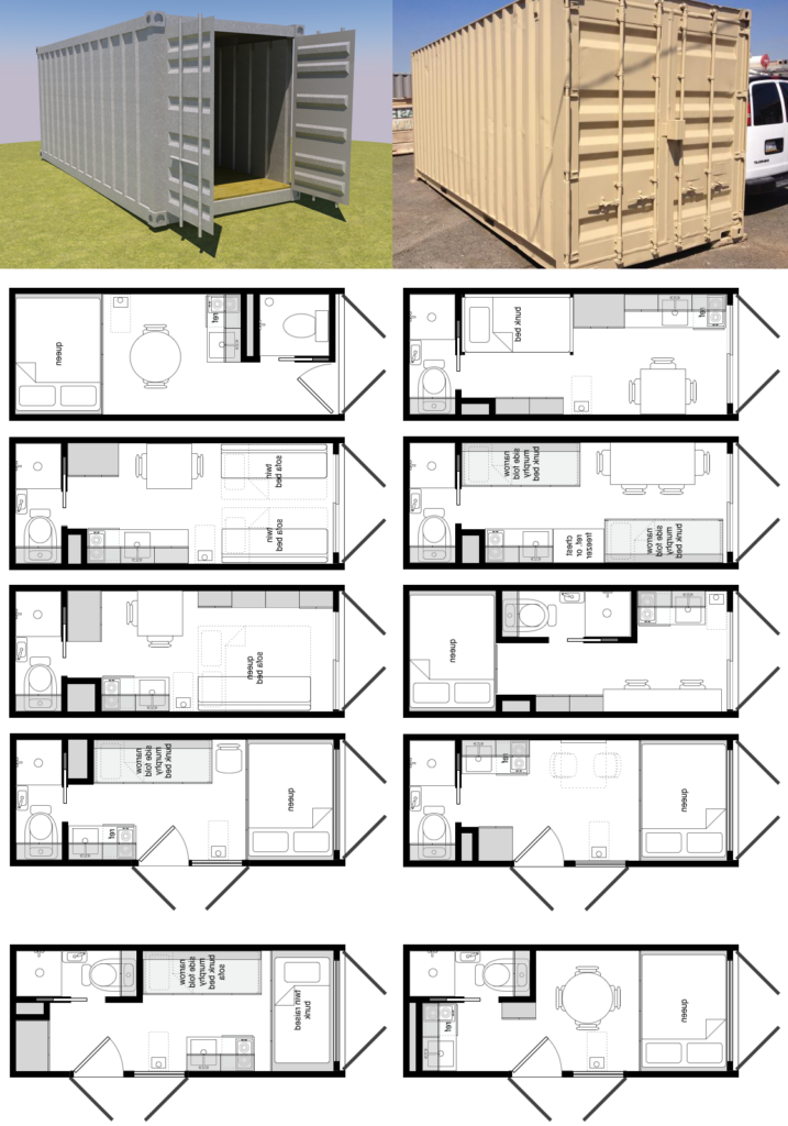 20 Foot Shipping Container Floor Plan Brainstorm Tiny House Living  - Storage Container House Floor Plans