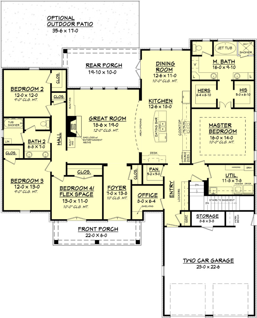 2400 Sq Foot Ranch House Plans Homeplan cloud - 2400 Sq Ft Open Floor House Plans