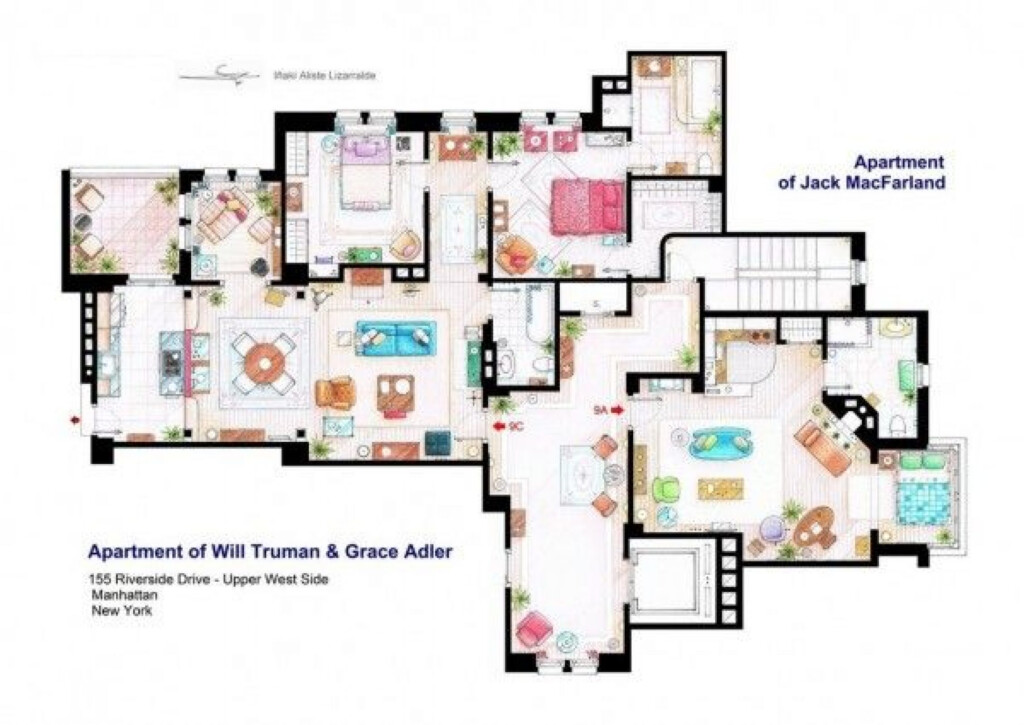 25 Perfectly Detailed Floor Plans Of Homes From Popular TV Shows  - Floor Plans Of Tv Houses