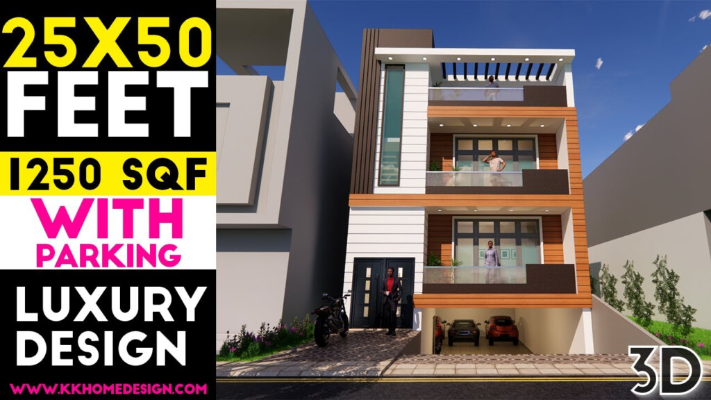 25x50 Feet Luxury House Design Ground Floor Parking Full  - Ground Floor Parking House Plan