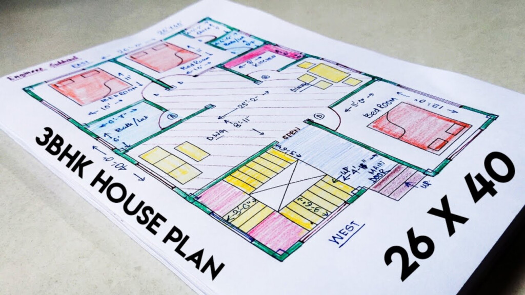 26 X 40 Sqft House Plan II 26 X 40 Ghar Ka Naksha II 26 X 40 House  - 26 X 40 House Floor Plans