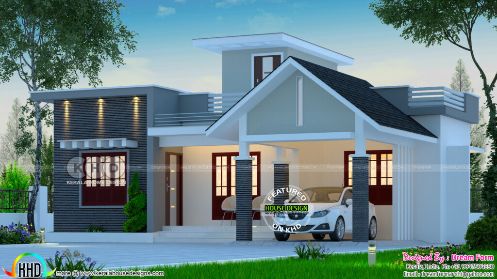 27 Sq Ft Low Budget 2 Bedroom House Floor Plan Design 3D Popular New  - Low Cost 2 Bedroom House Floor Plan Design 3D