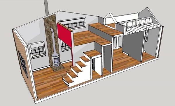 288 Sq Ft Tiny House Loft 3D Model By Yorto yorto 58 OFF - 288 Sq Ft Tiny House Floor Plans