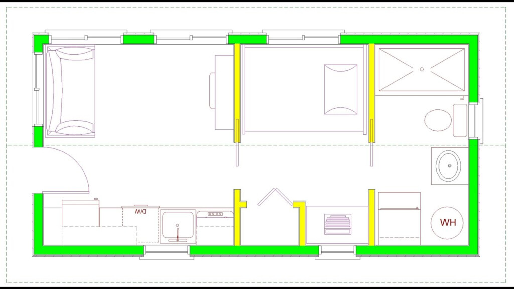 288 Square Foot Tiny House Design YouTube - 288 Sq Ft Tiny House Floor Plans