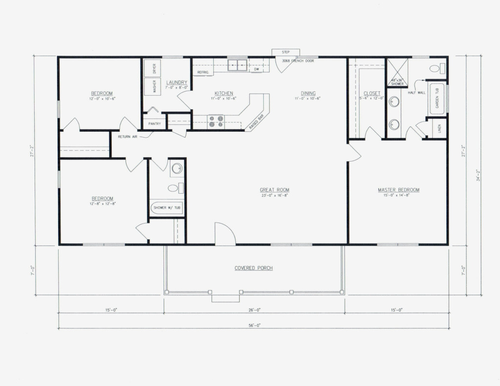 3 Bedroom 2 Bath House Plan Floor Plan Great Layout 1500 Sq Ft The  - 3 Bed 2 Bath House Floor Plans