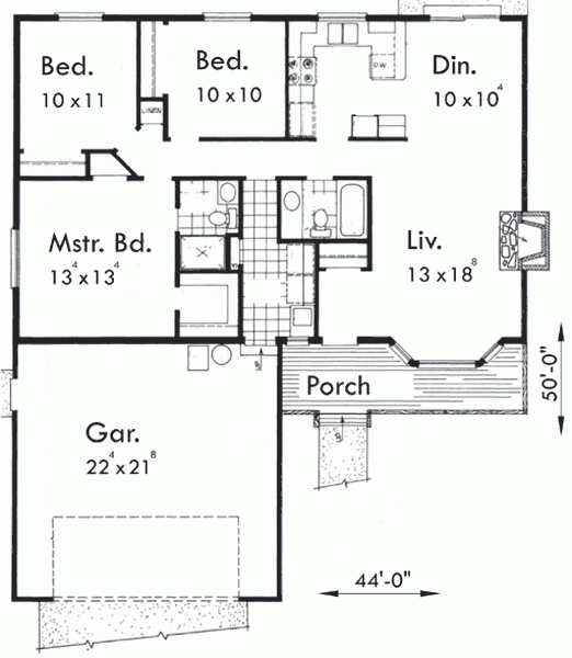 3 Bedroom Garage Home Plans Www resnooze - 3 Bedroom House Floor Plans With Garage