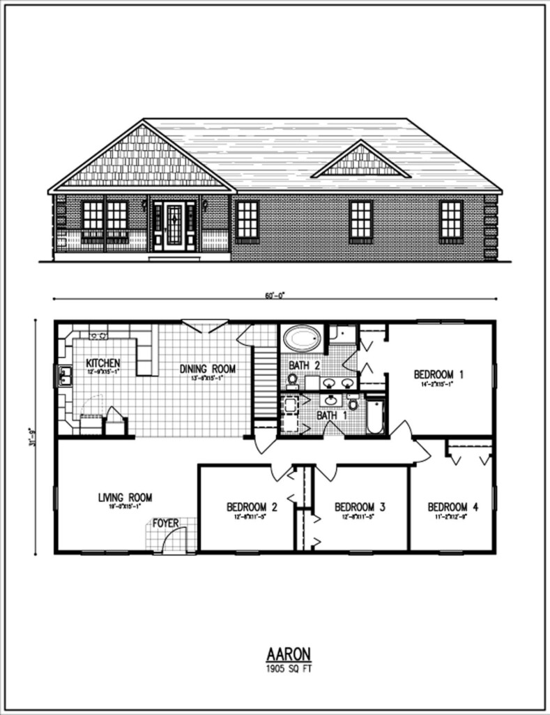 35 4 Bedroom Ranch Style House Plans With Open Floor Plan Wonderful  - 4 Bedroom House Plans Open Floor Plan