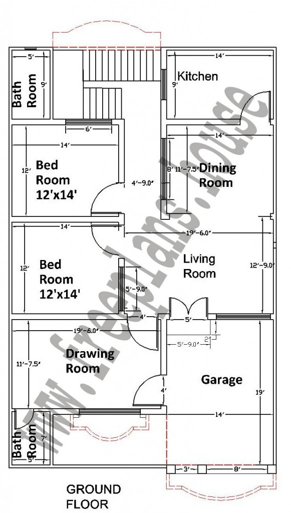 35 55 Feet 178 Square Meters House Plan Free House Plans - 55 Square Meter House Floor Plan