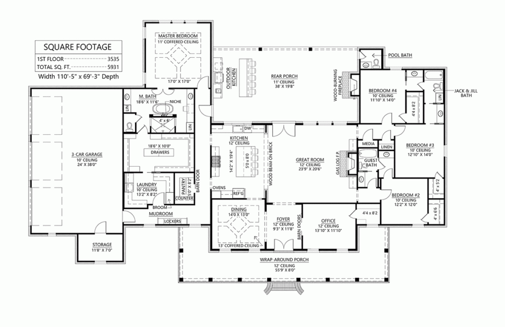 3500 Sq Ft Ranch House Floor Plans Viewfloor co - 3500 Sq Ft House Floor Plan