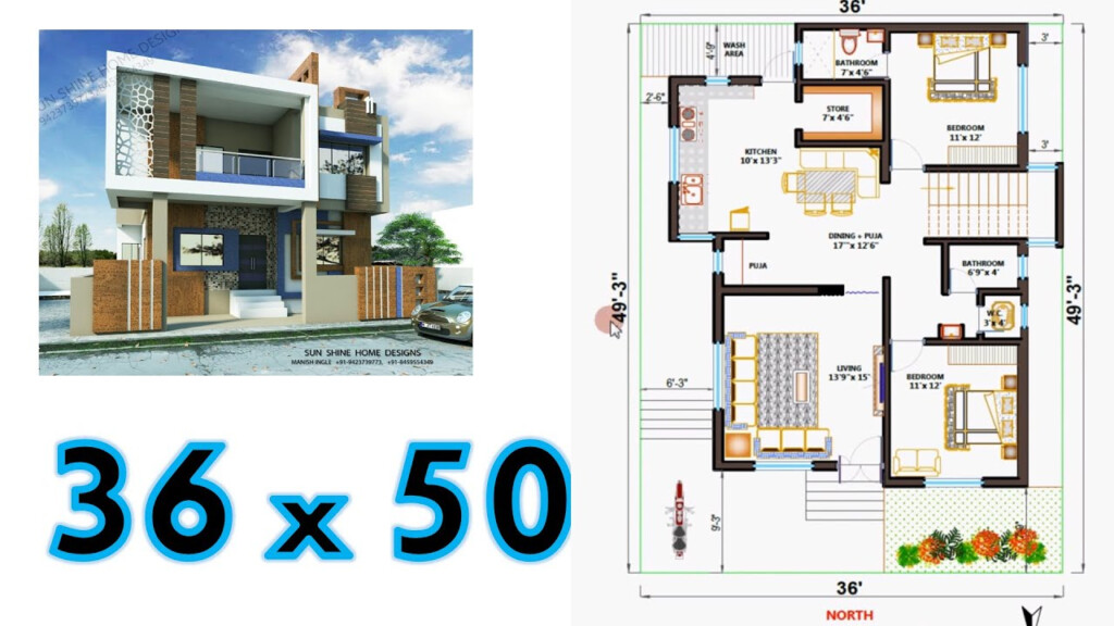 36x50 North Face Plan YouTube - 36 X 50 House Floor Plans