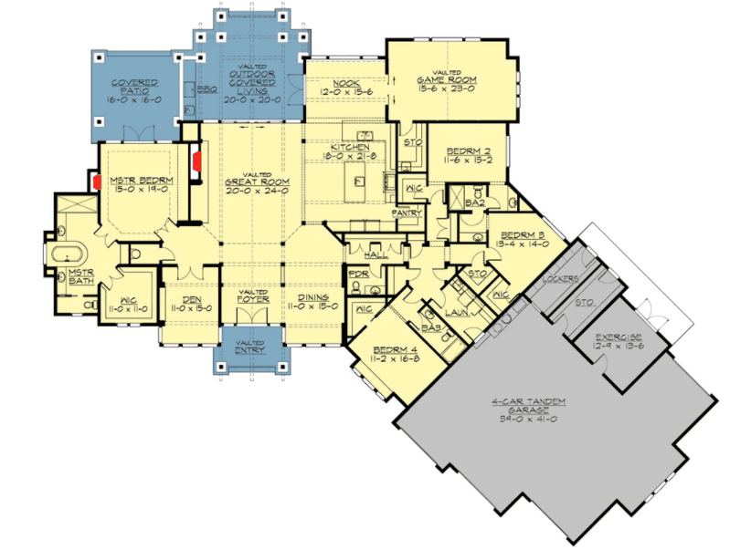 4 Bedroom Floor Plans With Dimensions Www resnooze - Single Story 4 Bedroom House Floor Plans