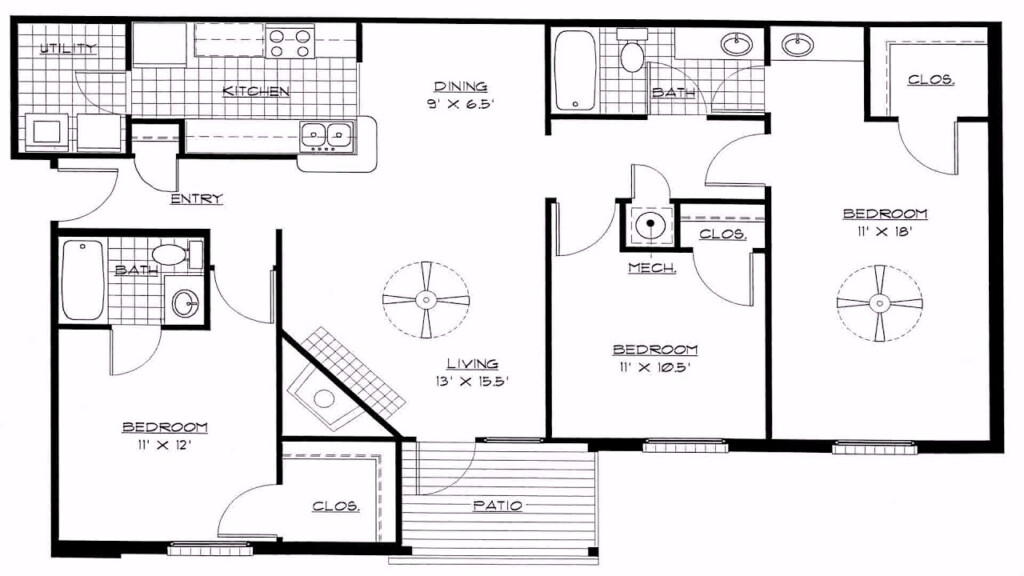 4 Bedroom House Plans Open Floor Plan see Description YouTube - Floor Plans For A 4 Bedroom House