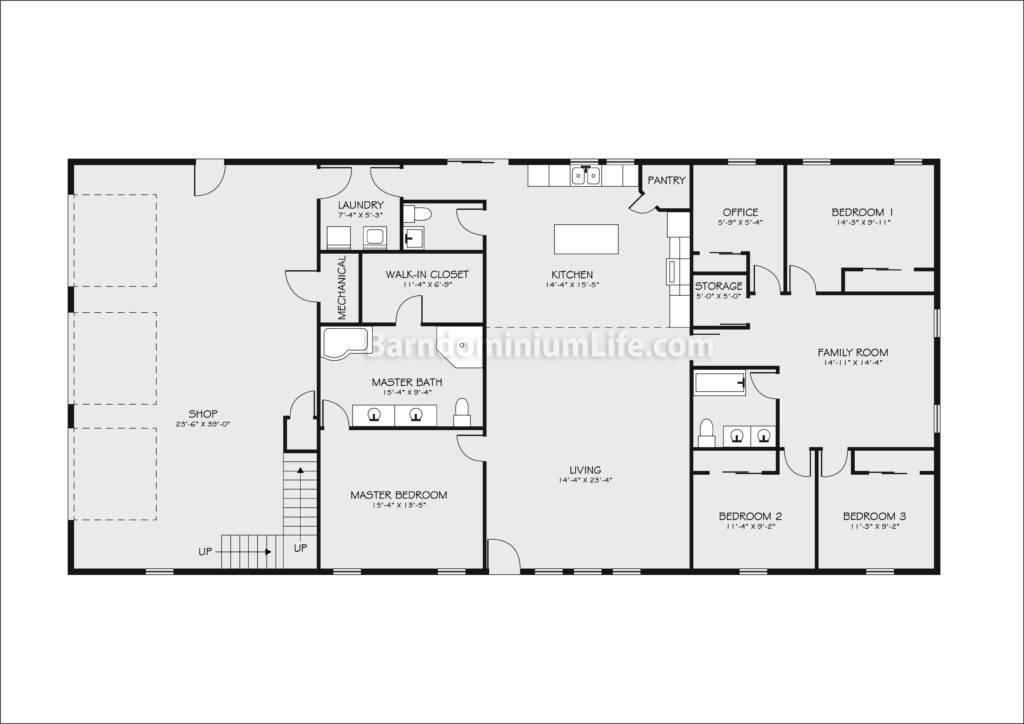 40x60 Barndominium Floor Plans With Shop Top Ideas Floor Plans And  - Barndominium Shop House Floor Plans