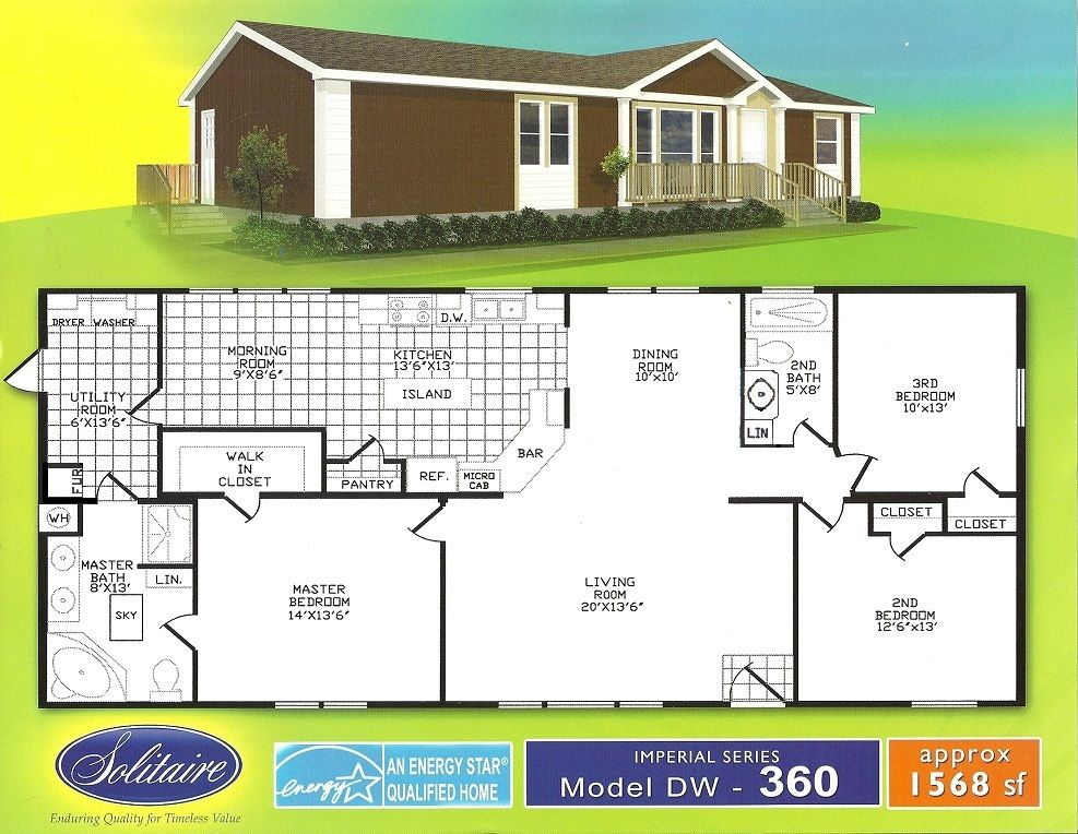 49 Floor Plans 3 Bedroom 2 Bath Double Wide Trailer Inside Information - Double Wide Trailer House Floor Plans