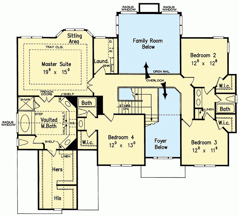 5 Bedroom House Plan With 2 Story Family Room 710063BTZ  - 5 Bedroom Two Story House Floor Plans