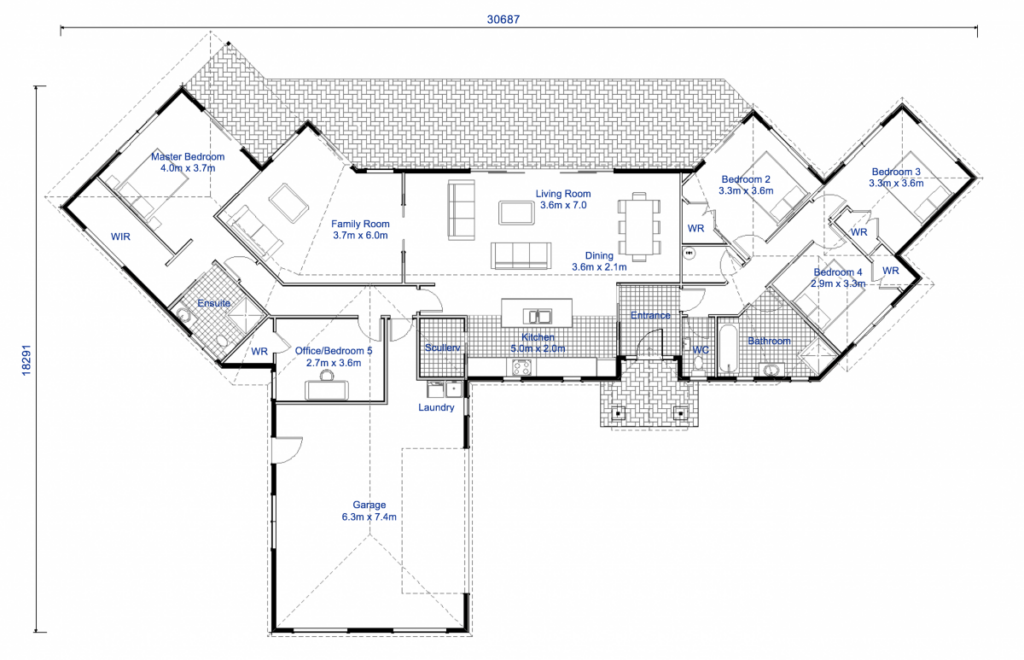 5 Bedroom House Plans Single Storey In 2023 HOMEPEDIAN - Single Floor 5 Bedroom House Plans