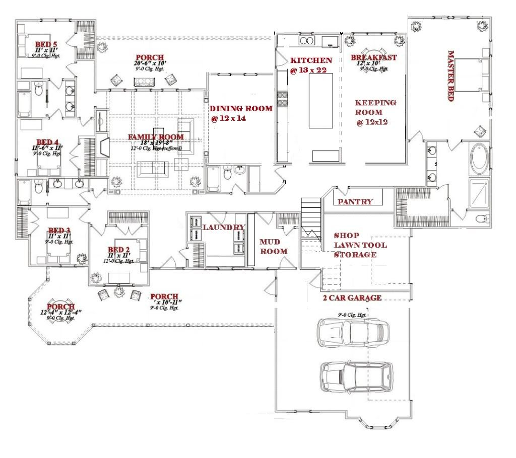 5 Bedroom One Story House Plan Ideas And Tips For Creating The Perfect  - 1 Floor 5 Bedroom House Plans