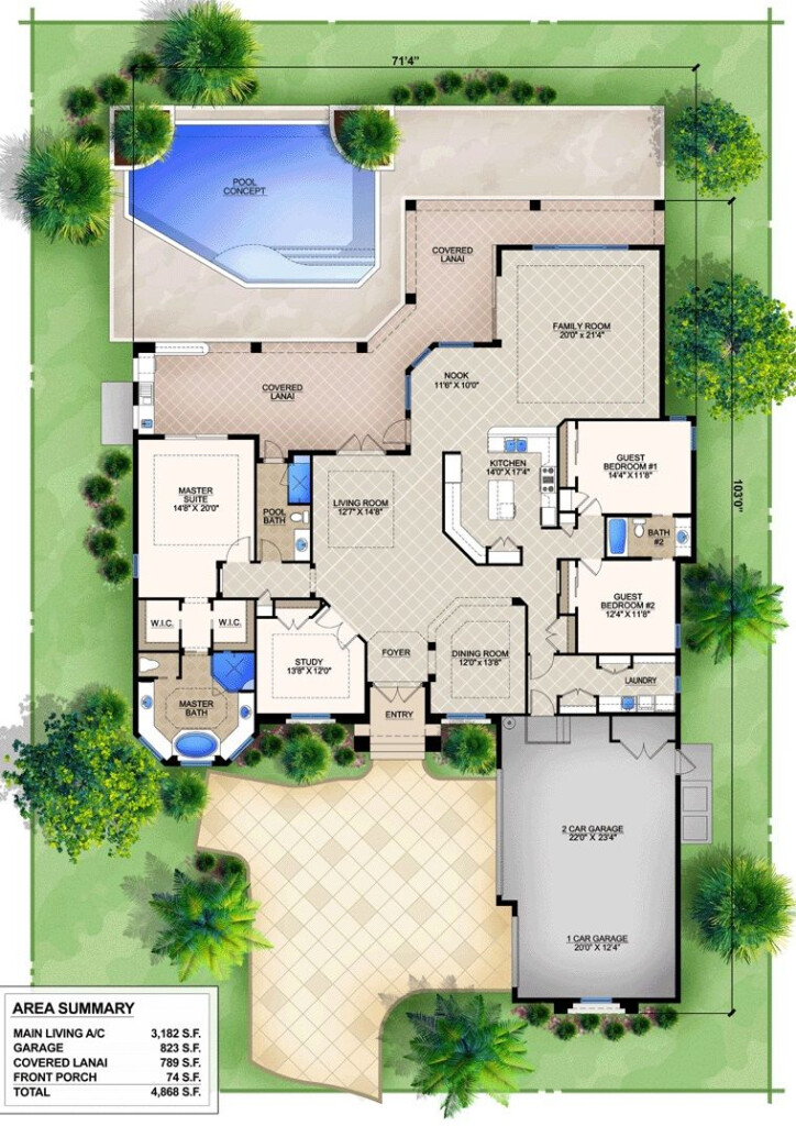 51 Single Floor House Plans With Indoor Pool - House With Indoor Pool Floor Plan