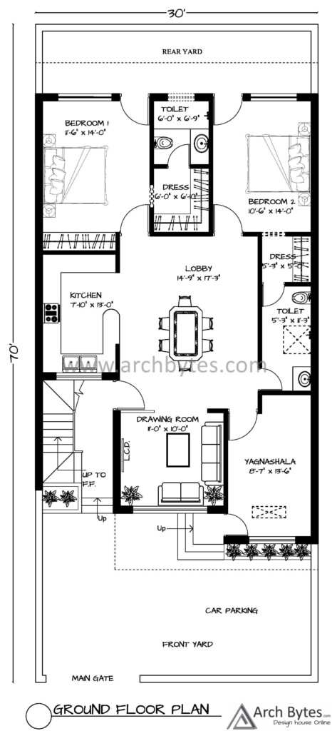 69 Inspiring 30 70 House Plan North Facing With Many New Styles - 30X70 House Floor Plans