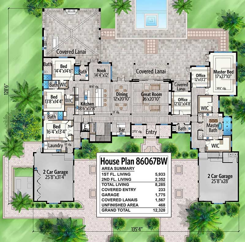 8 Bedroom Luxury House Floor Plans Custom Features Throughout Large  - Large Luxury House Floor Plans