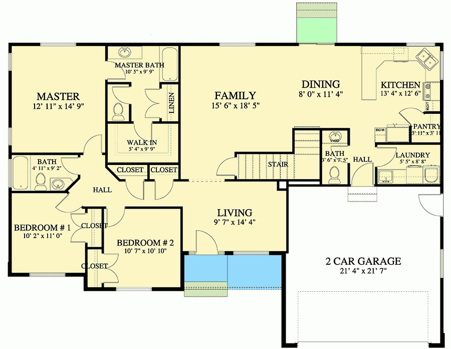 85 Captivating Traditional Ranch House Plan D65 3067 With Many New Styles - 28 X 60 House Floor Plans