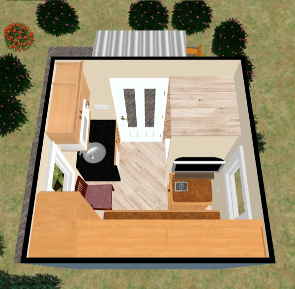 8x8 Tiny House Design By Kevin - 8X8 House Floor Plan