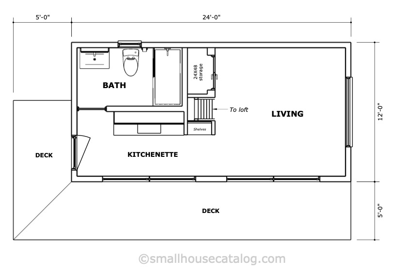 A 288 sq ft Tiny House You Can Build - 288 Sq Ft Tiny House Floor Plans