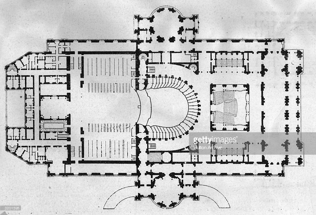 A Floor Plan Of The Paris Opera House The Building Was Designed By  - Paris Opera House Floor Plan