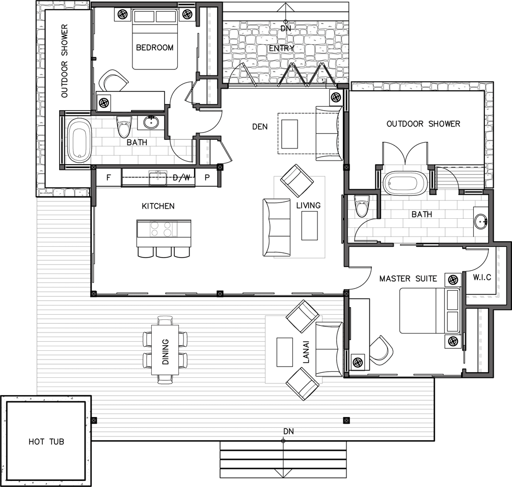 A Hawaiian Home Kit Kauai With Images Beach House Floor Plans  - Hawaiian House Floor Plans