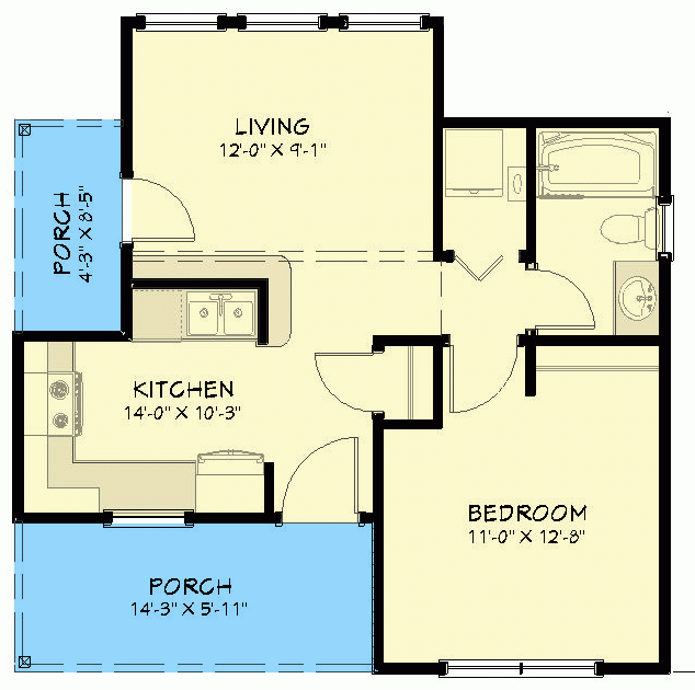 Adu Floor Plans 500 Sq Ft Home Alqu - 500 Sq Ft House Floor Plans