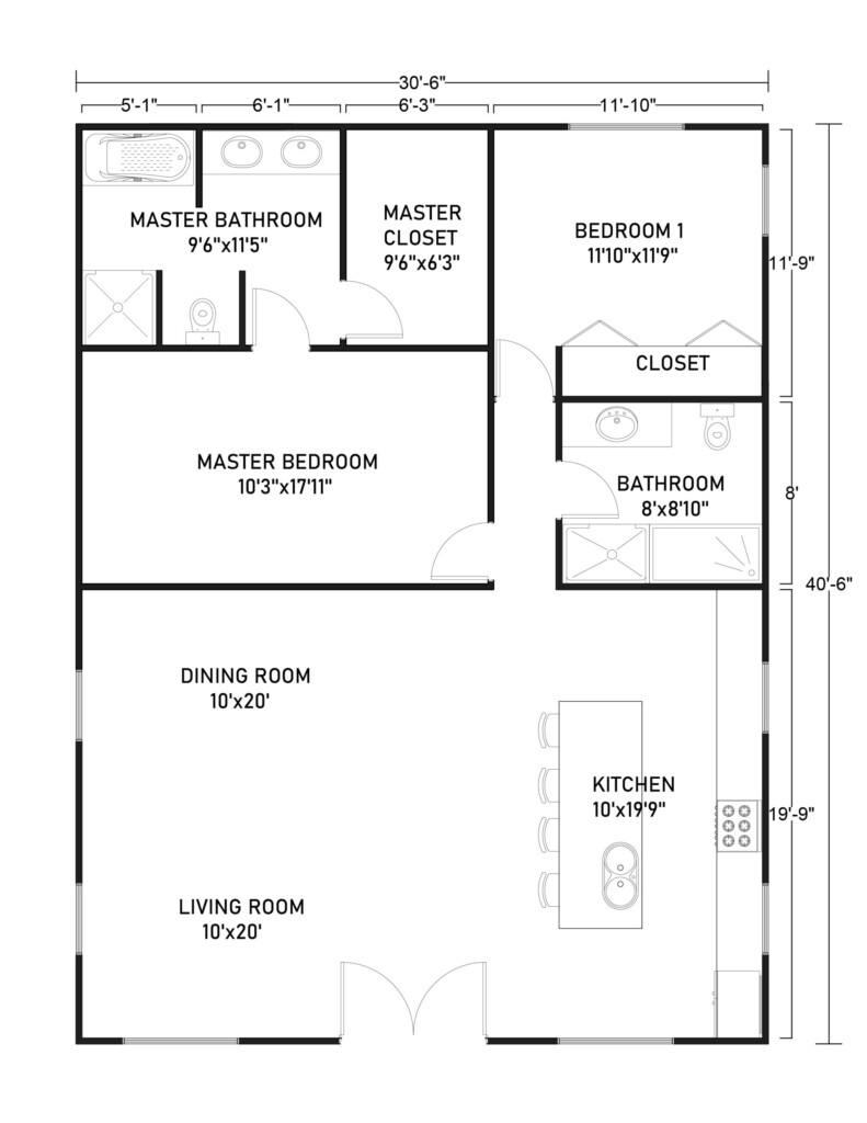 Amazing 30x40 Barndominium Floor Plans What To Consider - Floor Plans For 30 X 40 House