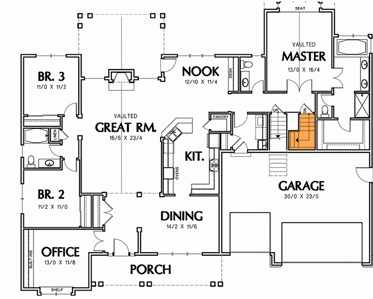 An Empty Nester s Dream Home 69005AM Architectural Designs House  - Empty Nest House Floor Plans