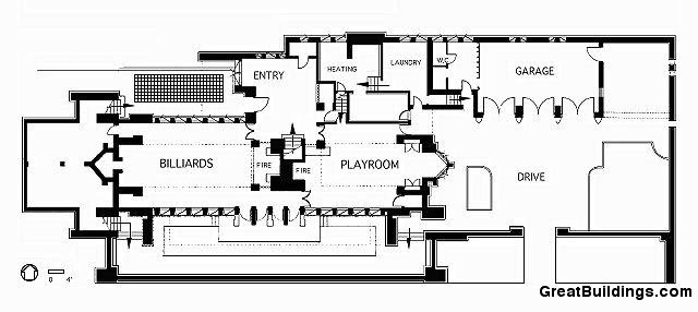 Architecture Photography Plan2 60257  - Frank Lloyd Wright Robie House Floor Plan