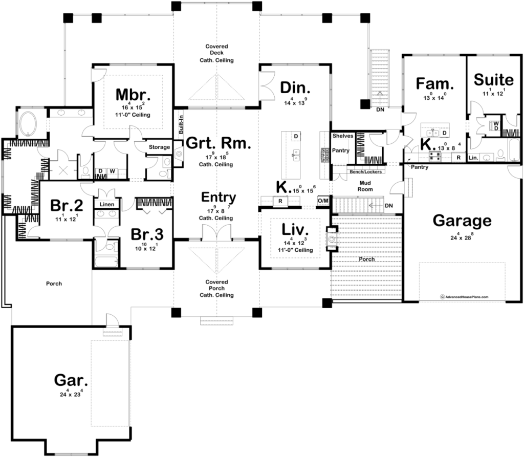 Barn Style House Plans Rustic House Plans Farmhouse Plans Basement  - 1.5 Story House Floor Plans