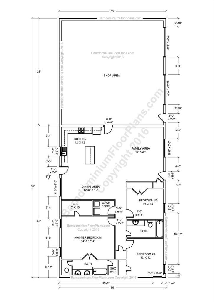 Barndominium Floor Plans Pole Barn House Plans And Metal Barn Homes  - Pole Barn House With Shop Floor Plans